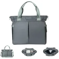 KIKKABOO Wickeltasche Brielle, Clips zur Befestigung, wasserfest, Schultergurt grau