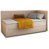 Sofnet Boxbett, Beige Textil, H3, Rechteckig, 100x200 cm, Schlafzimmer, Betten, Boxspringbetten