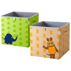Lifeney Aufbewahrungsbox Die Maus 33x33x33cm 2er Set