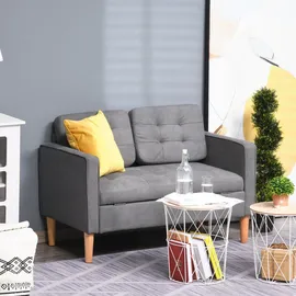 Homcom 2 Sitzer Sofa Polyester, Schaumstoff