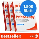 print24 Druckerpapier A4 80 g/m2 1500 Blatt