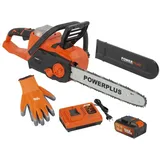 Powerplus Dual Power Akku Kettensäge POWDPGSET33 - mit Akku & Ladegerät, 40V Motorsäge mit 350 mm Schwert mit Kettenschmierung, einfache & anspruchsvolle Garten- & Holzarbeit