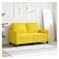 vidaXL 2-Sitzer-Sofa Hellgelb 120 cm Stoff