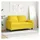 vidaXL 2-Sitzer-Sofa Hellgelb 120 cm Stoff
