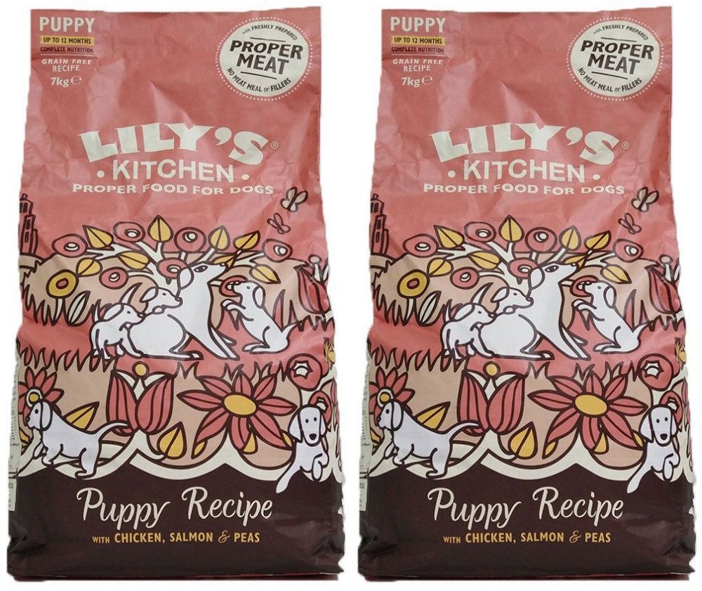 Lily's® Kitchen – Proper Food for Dogs Croquettes Recette pour chiots au poulet et au saumon 2x7 kg