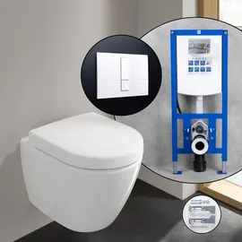 Villeroy & Boch Subway 2.0 Compact Wand-WC mit WC-Sitz Weiß