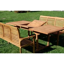 aleos Teak Set 7-tlg. Braun