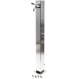 Wiltec Wasserzapfstelle 95 cm Edelstahl weiß