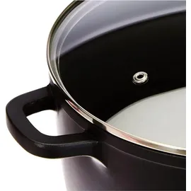 AC-Deco 24 cm Marmor Coating Fleischtopf mit Glasdeckel