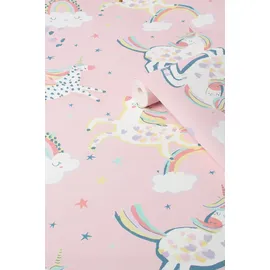 NEXT Party Unicorn Vliestapete 10m x 0,53m 1 St Rosa