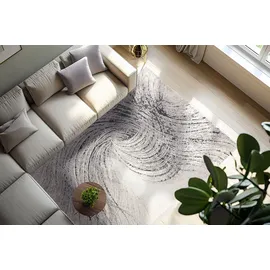 Kayoom Teppich Firenze 487", grau, 160x230 cm – Pflegeleicht & Lichtecht - Grau