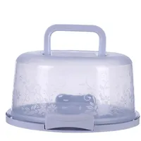 Generisch Kuchen Transportbox Rund, Kuchenbehälter, Tortenplatte Mit Deckel Und Griff - Staubdicht Frisch | Transparente Kuppel Wiederverwendbare Luftsichere, Kunststoff (PP) BPA-frei 26x22x12.5cm