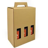 Evergreen Goods 330ml Bier Flaschenträger Box | Hält 6 Flaschen oder Dosen - 3 Display-Fenster | Durable Kartonhalter für Bier Ale Apfelwein | Ideal für Hausbrauen, Geschenke, Partys und Anlässe (10x)