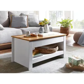 Wohnling Couchtisch weiß 85,0 x 47,0 x 45,0 cm