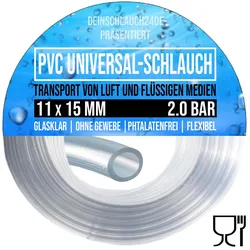 11 x 15 mm PVC Luft Filter Wasser Universal Labor Aquarium Terrarium Schlauch kl...