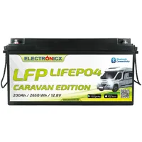 LiFePO4 200Ah Batterie Hochwertiger 12V Akku Ideal Wohnmobile Solarspeicher Lithium Batterie 12V 200Ah BMS Bluetooth Stromspeicher Solar 200 Ah Ionen