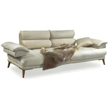 JVMöbel Sofa Couch Polstersofa Verstellbare Armlehnen Rückenlehne, Beige 3 Sitzer