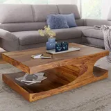 FineBuy Couchtisch Sheesham Braun 120 x 70 x 38 cm