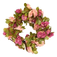 VidaXL - Weihnachtskränze Blumen 6 Stk. Rosa 250 cm