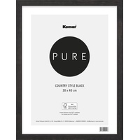 KOMAR Bilderrahmen Country Style Black 30 x 40 cm - mit hochtransparentem bruchsicherem Kunststoff/Acrylglas - schwarz - Fotorahmen, Wandrahmen - BI-3040-CS-B