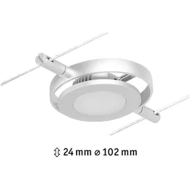Paulmann LED Seilsystem RoundMac Einzelspot 200lm 4,5W 3000K 12V Chrom matt Chrom