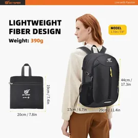 luxuskollektion Faltbarer Rucksack 20 l schwarz