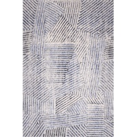 AGNELLA Diverse Strokes Teppich - Teppichboden 100% Neuseeländische Wolle - Gewebt mit Wilton-Technologie - Teppich Wohnzimmer Modern Vintage Retro - 160 x 240 x 1,20 cm - Hellblau