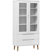 vidaXL Vitrine MOLDE 90 x 35 x 175 cm Weiß