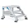 ZARGES Treppenpodest 60° 1000 cm 4 Stufen Metall