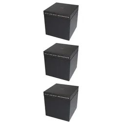 Nils Holger Moormann Archivbox für FNP Regal, 3-er Set Karton schwarz, Designer Nils Holger Moormann, 32.5x32.5x34 cm