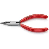 Knipex NW-KNIPEX Flachrundzange (Länge 125 mm flach/rund gerade / poliert Kunststoffüberzug) - 25 01 125
