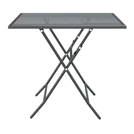 vidaXL Gartentisch 80x80x72 cm Streckmetall Anthrazit