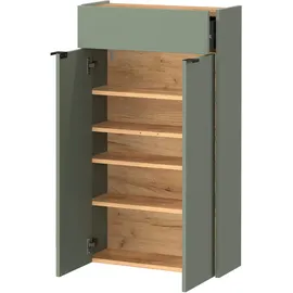 Tchibo Mehrzweckschrank 56 x 97 x 22 cm grün/schwarz
