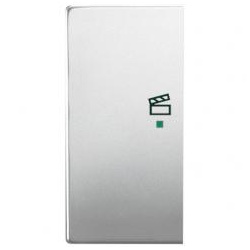 Wippe 2-fach links, mit Symbol " Szene"  für Busch-free@home® pur Edelstahl