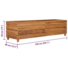 vidaXL Hochbeet 150 x 40 x 38 cm Braun