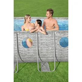 BESTWAY Power Steel Swim Vista Series Set 549 x 274 x 122 cm steinwandoptik inkl. Filterpumpe