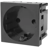 Maclean Brackets Maclean MCE719B Schuko Unterputz-Steckdose ohne Rahmen Schutzkontaktsteckdose Steckdose Modulare Wandsteckdose Unterputzdose Wanddose Einbaudose Unterputz Montage (Schuko Steckdose, Schwarz)