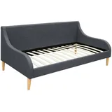 [en.casa] Tagesbett 90x200 cm Dunkelgrau