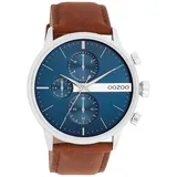 Oozoo Herren Armbanduhr Timepieces Analog Leder braun UOC11221 - Braun