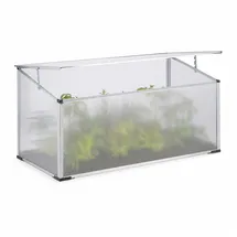 Relaxdays Frühbeet 1 x 0,5 x 0,5 m transparent