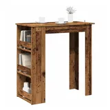 vidaXL Bartisch mit Regal 102 x 50 x 103,5 cm Braun