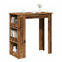 vidaXL Bartisch mit Regal 102 x 50 x 103,5 cm Braun