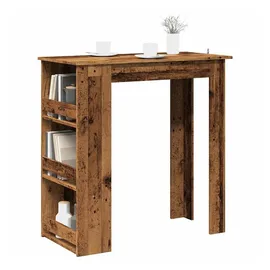vidaXL Bartisch mit Regal 102 x 50 x 103,5 cm Braun