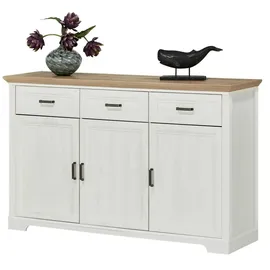 Stella Trading Sideboard Varese - weiß - Maße cm B: 166 H: 102 T: 48.0