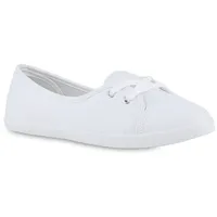 VAN HILL Damen Sportliche Ballerinas in Weiss