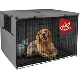 Explore Land 137,2 cm Hundekäfig-Abdeckung, strapazierfähiges Polyester, universelle Passform für Hundekäfige aus Draht (grau)