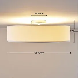 LINDBY Sebatin 3-flammig rund weiß