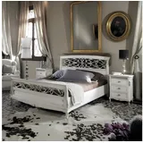 Xlmoebel Schlafzimmer-Set Hochwertige Schlafzimmermöbel 3-teiliges Set: Bett mit 2 Nachttischen, (3-tlg., Bett + 2x Nachttische), Hergestellt in Europa weiß