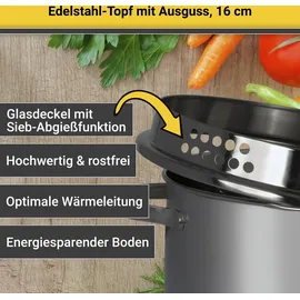 Krüger Fleischtopf 16 cm mit Ausguss