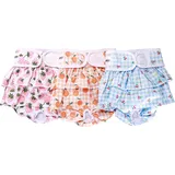 Avont 3 Stück Wiederverwendbare Hundewindeln, Hochsaugfähige, waschbare und umweltfreundliche Damenbinden Höschen für weibliche Haustiere - XS - Rose/Blau/Orange